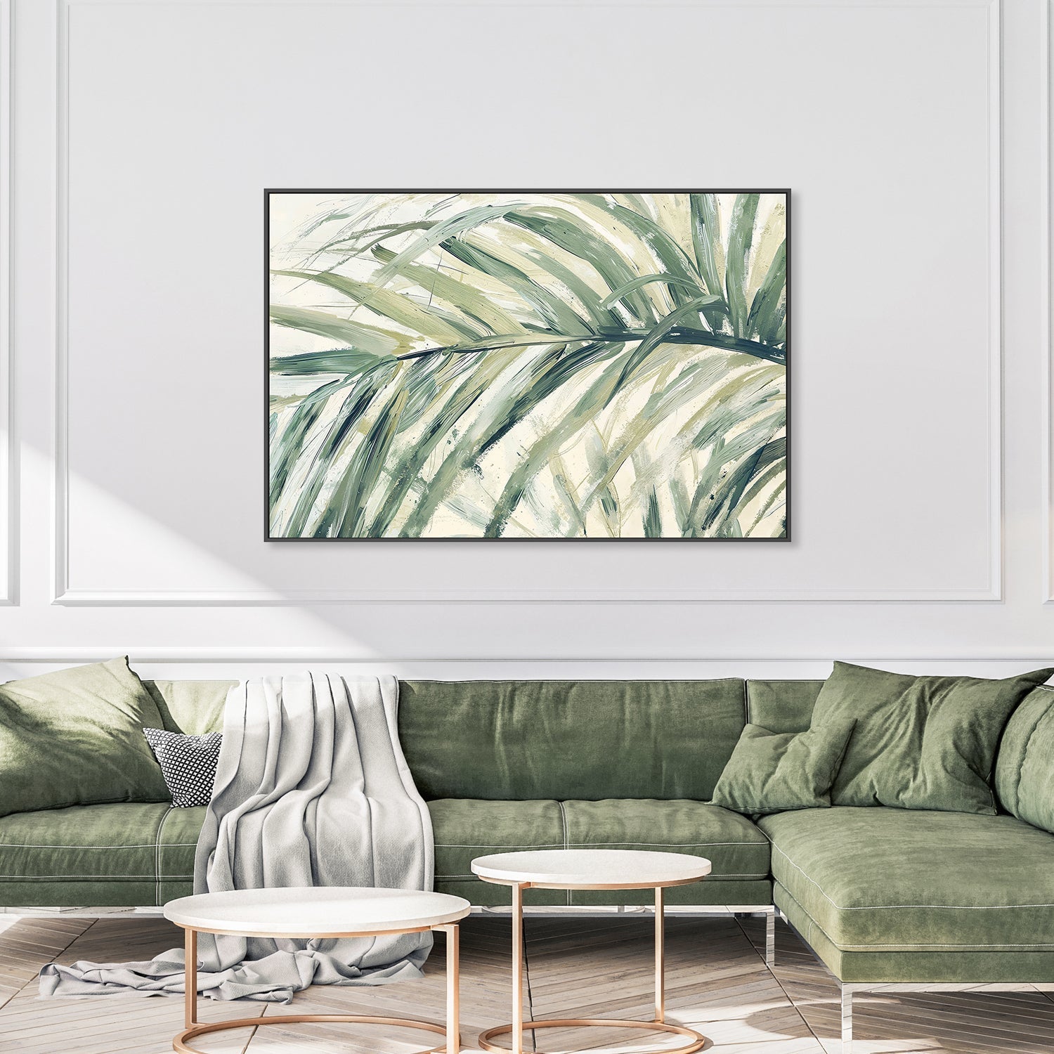 wall-art-print-canvas-poster-framed-Palm Leaf , By Lady Hana-7