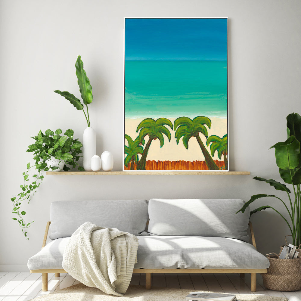 wall-art-print-canvas-poster-framed-Palm Paradise , By Belinda Stone-GIOIA-WALL-ART
