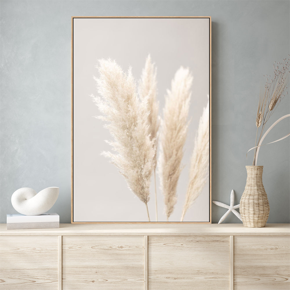 wall-art-print-canvas-poster-framed-Pampas Grass Grey, Style B-by-Plus X Studio-Gioia Wall Art
