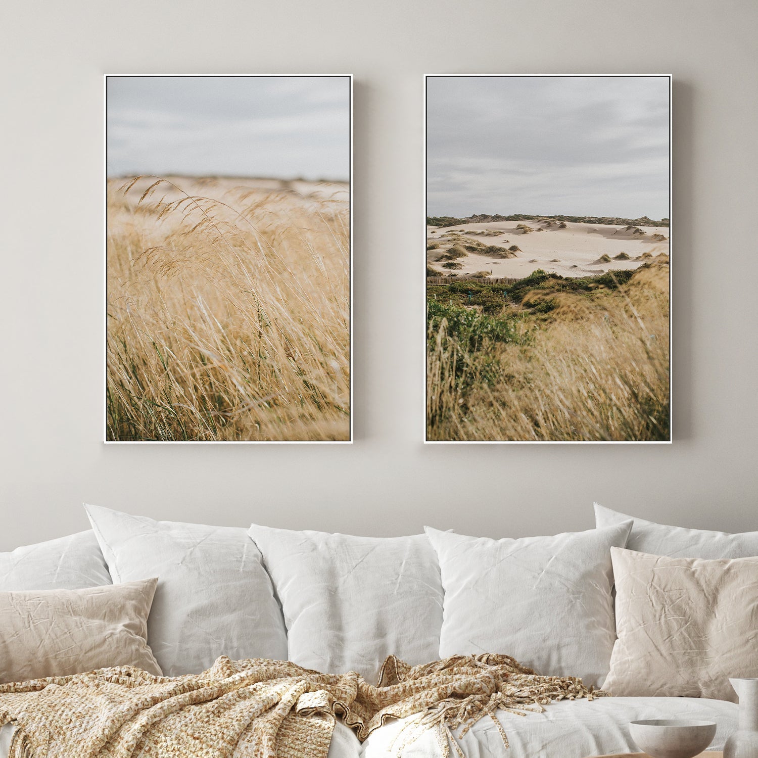 wall-art-print-canvas-poster-framed-Pampas Grass, Style A & B, Set Of 2 , By Hello Twiggs-2