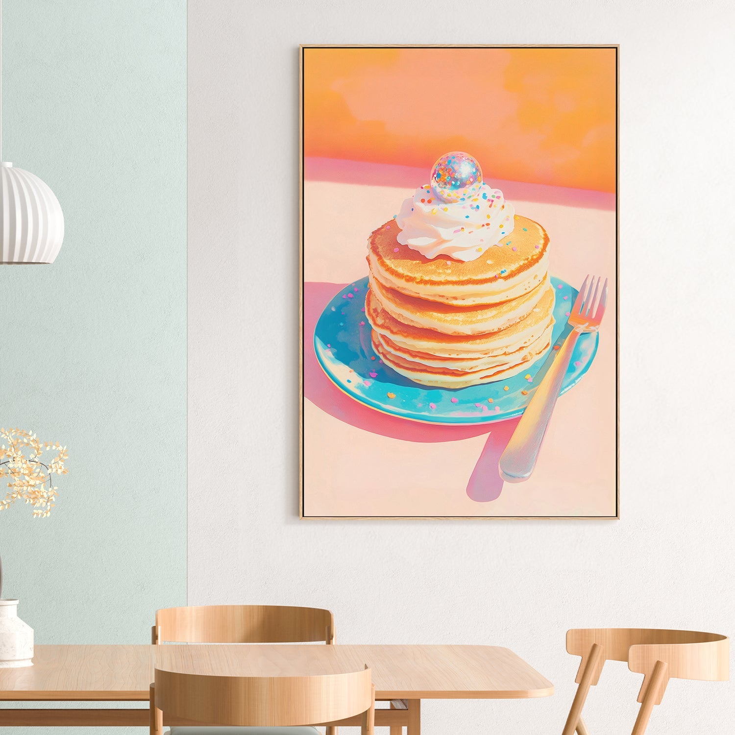 wall-art-print-canvas-poster-framed-Pancake with Disco Ball , By Melloi Art-2