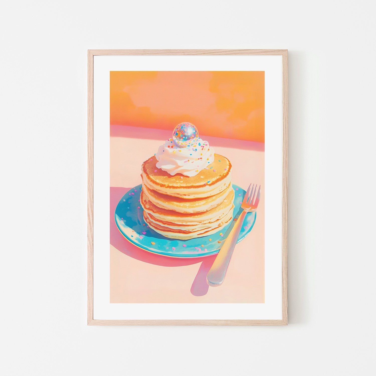 wall-art-print-canvas-poster-framed-Pancake with Disco Ball , By Melloi Art-6