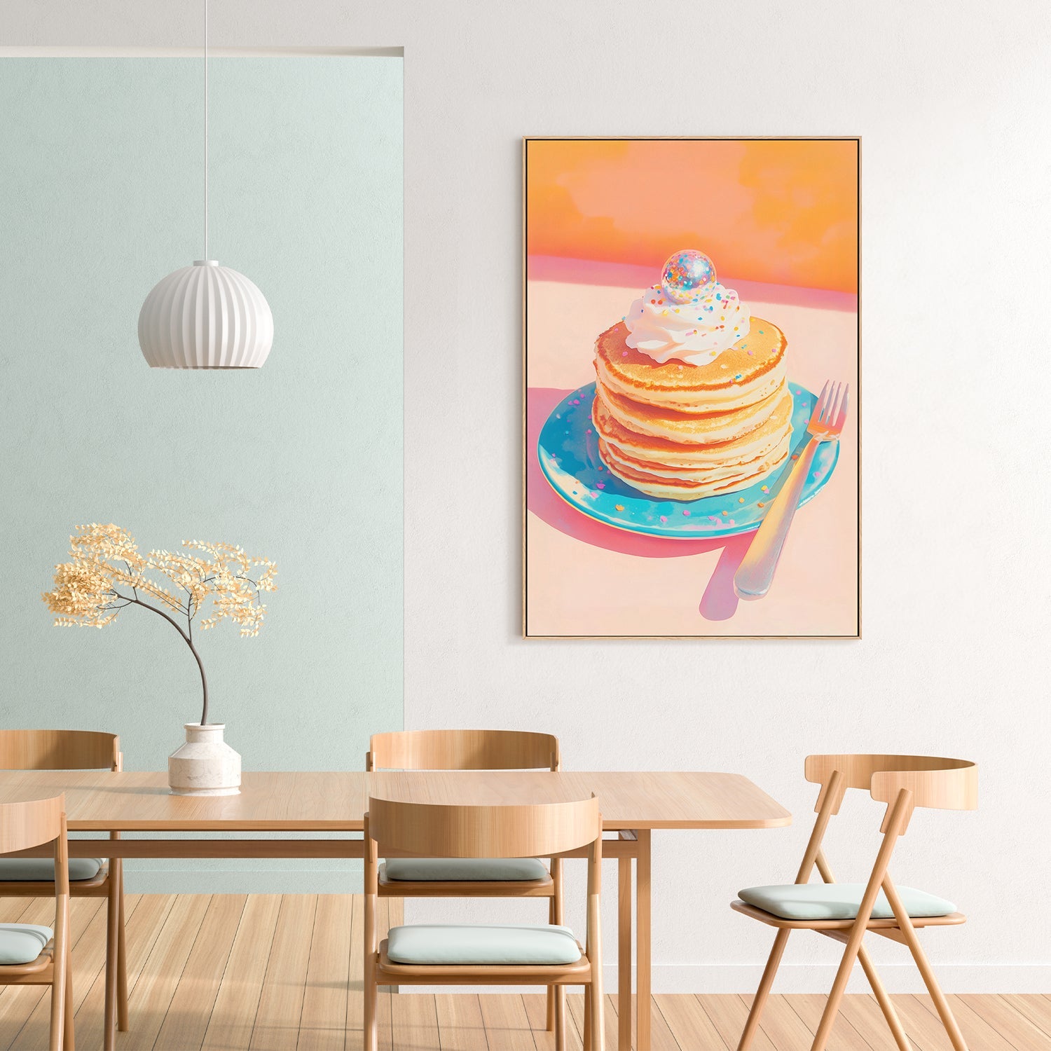 wall-art-print-canvas-poster-framed-Pancake with Disco Ball , By Melloi Art-7