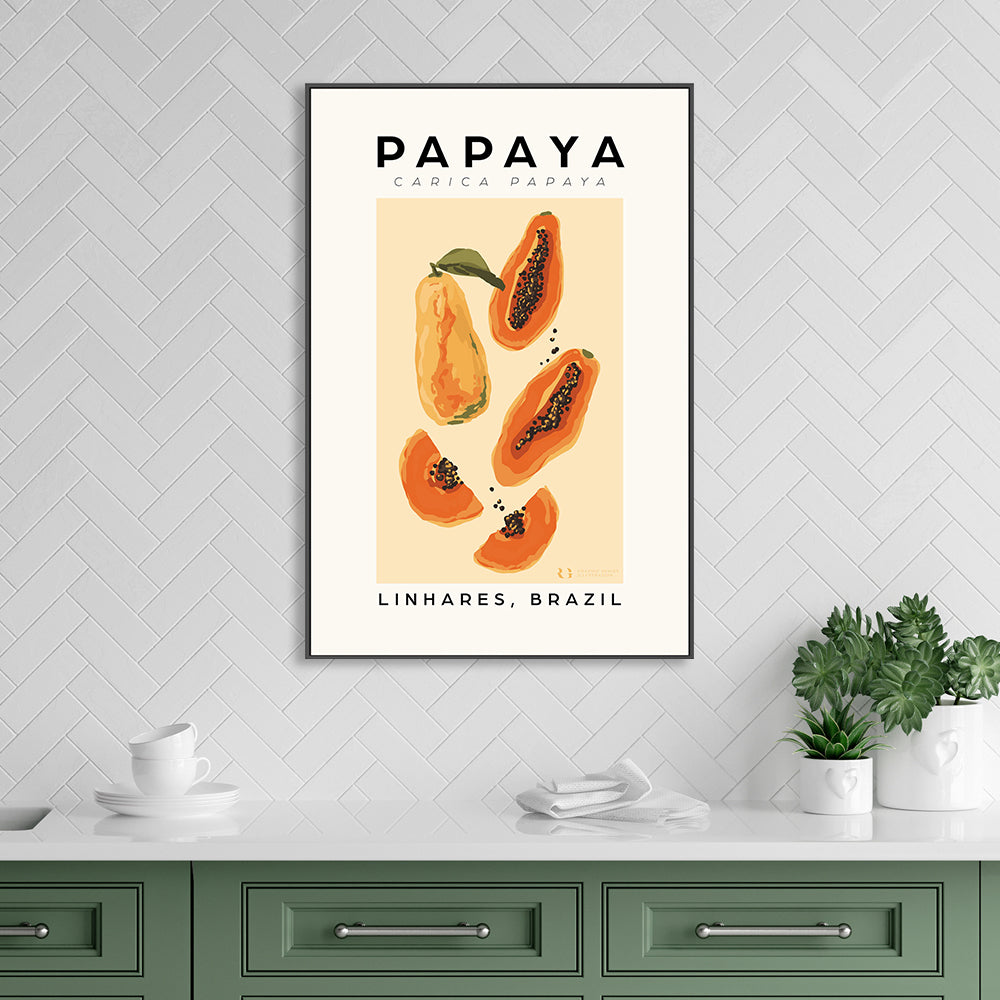 wall-art-print-canvas-poster-framed-Papaya-by-Rosalyn Gray-Gioia Wall Art
