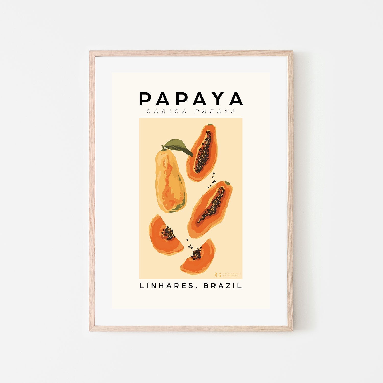 wall-art-print-canvas-poster-framed-Papaya-by-Rosalyn Gray-Gioia Wall Art