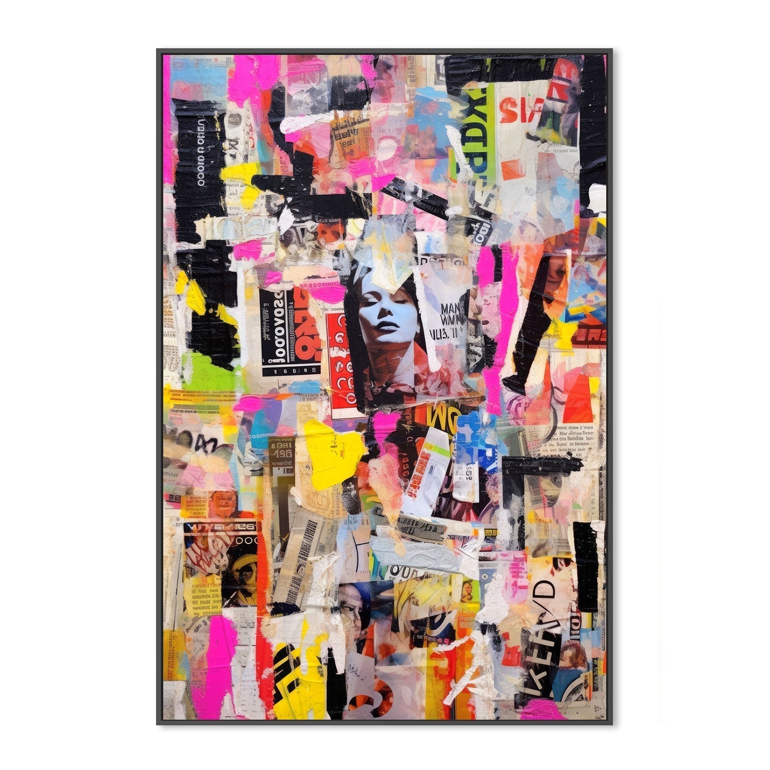 wall-art-print-canvas-poster-framed-Paper Snippets, Style A , By Treechild-GIOIA-WALL-ART