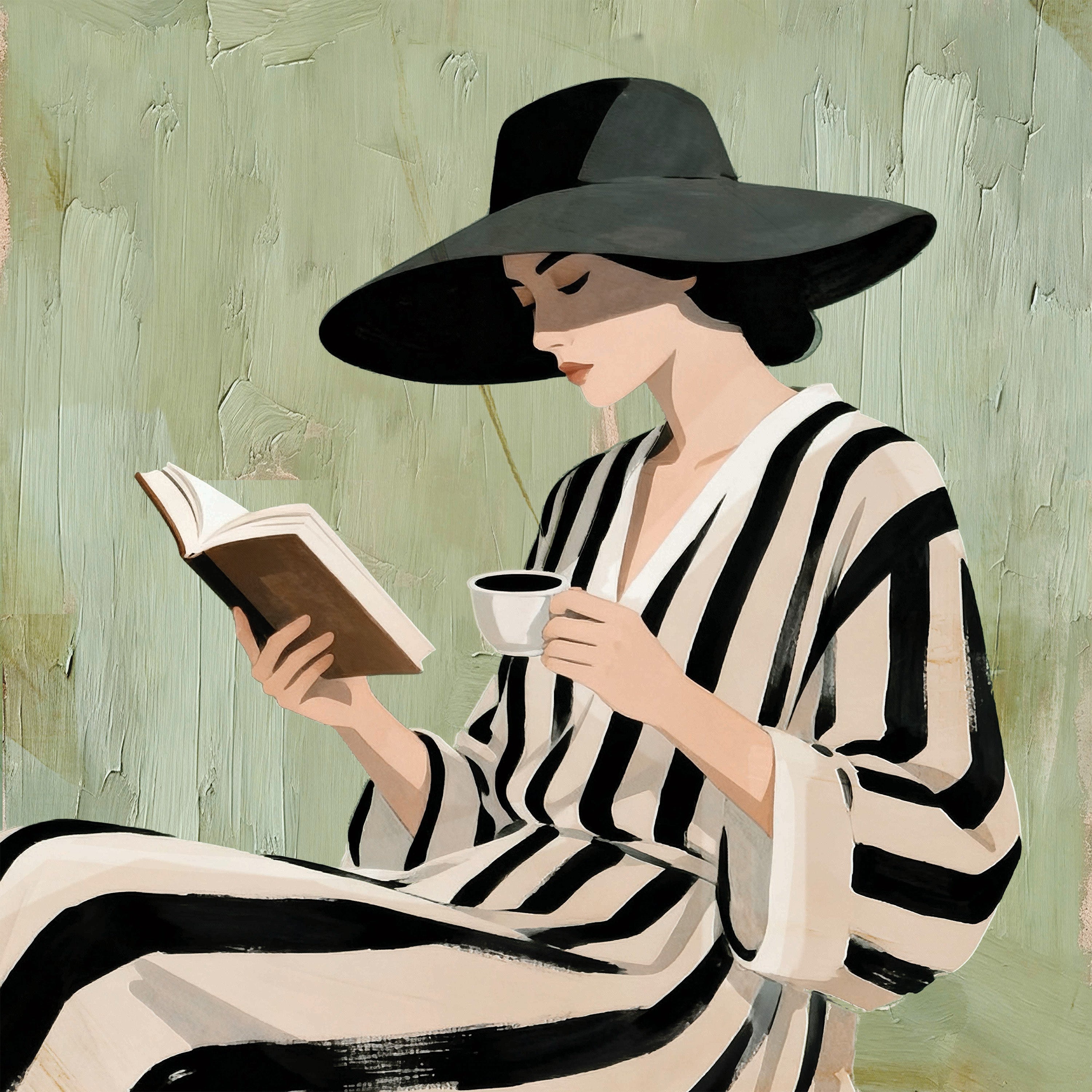 wall-art-print-canvas-poster-framed-Paperback Reader-1