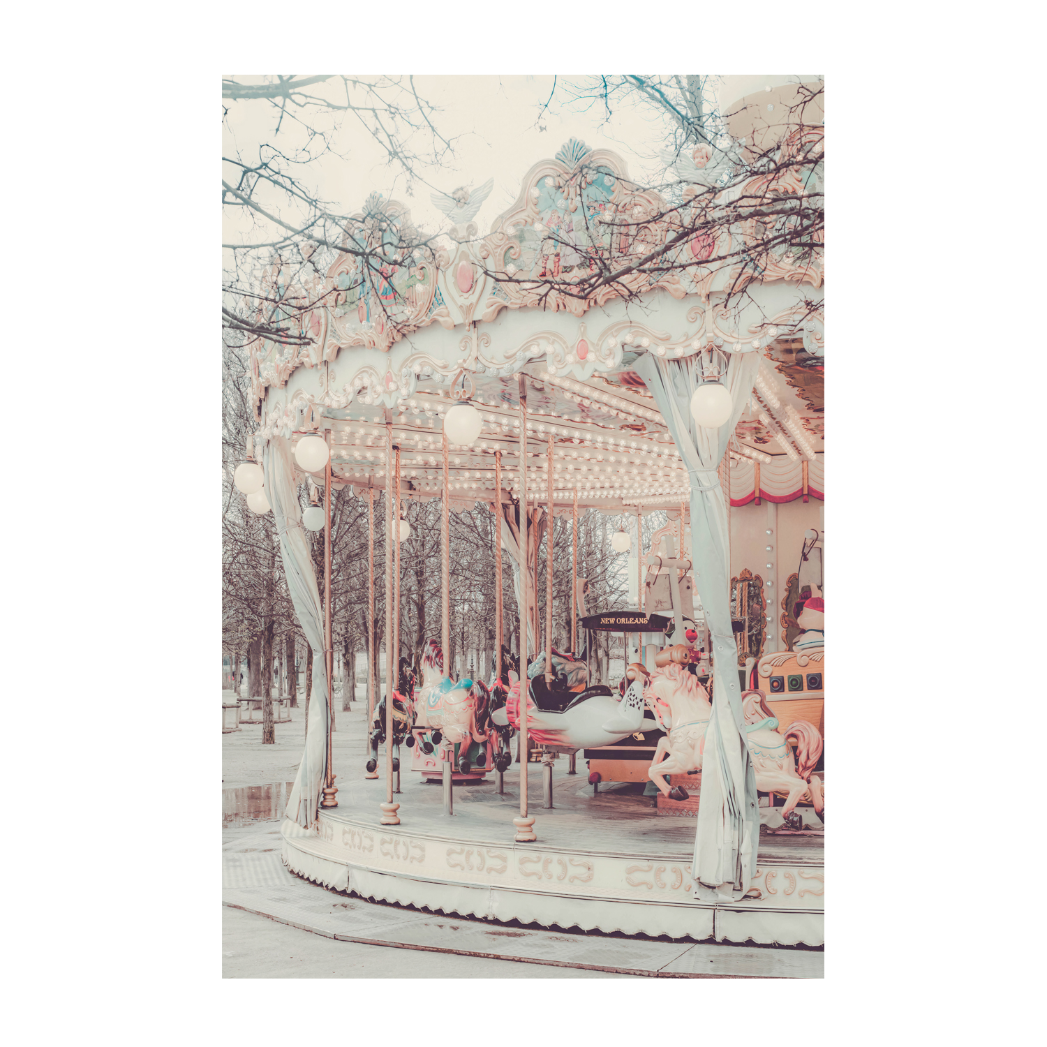 wall-art-print-canvas-poster-framed-Paris Carousel, Style A , By Pictufy-1