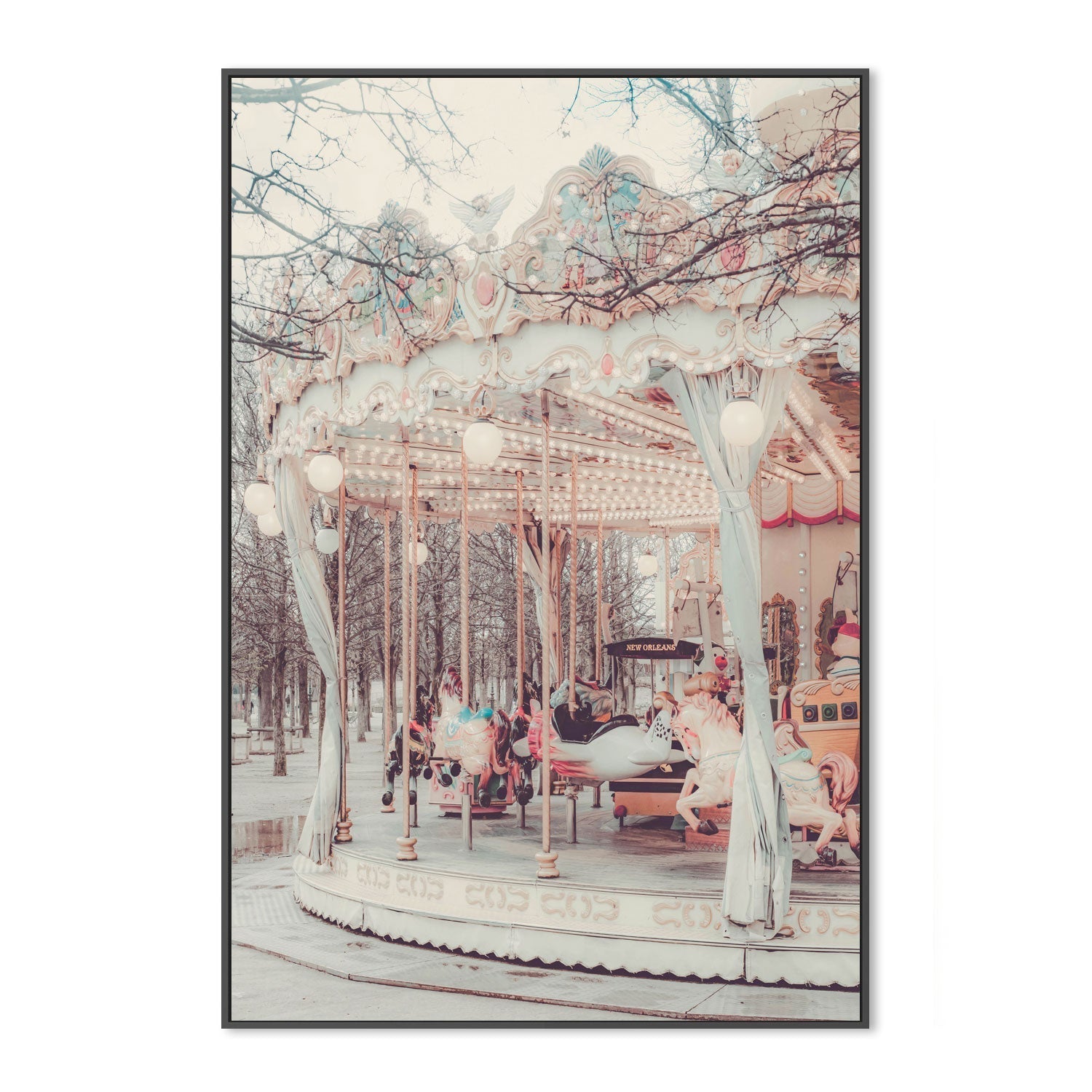 wall-art-print-canvas-poster-framed-Paris Carousel, Style A , By Pictufy-3