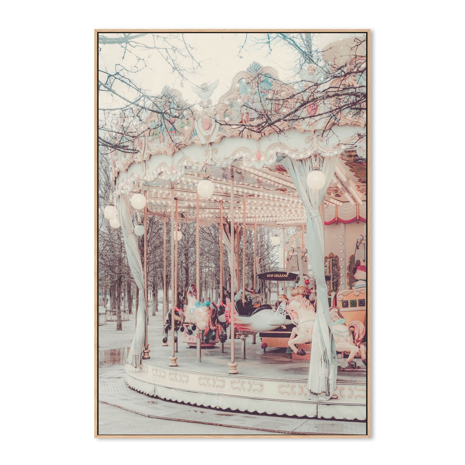 wall-art-print-canvas-poster-framed-Paris Carousel, Style A , By Pictufy-4