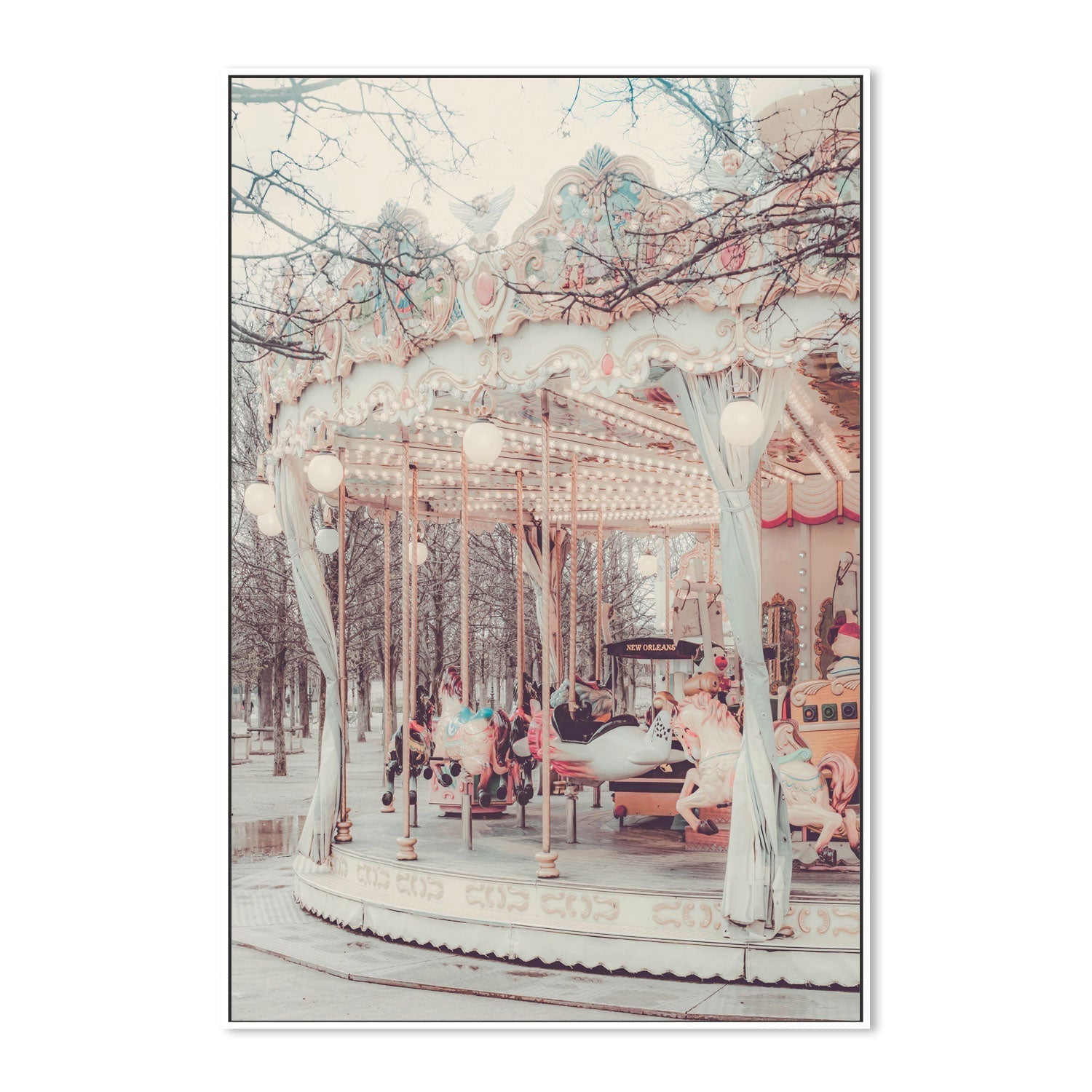 wall-art-print-canvas-poster-framed-Paris Carousel, Style A , By Pictufy-5