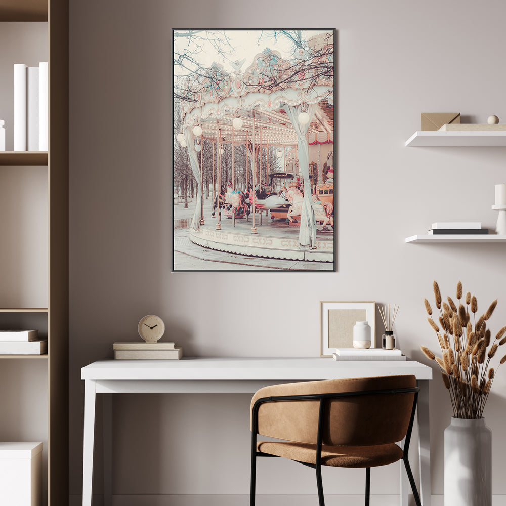 wall-art-print-canvas-poster-framed-Paris Carousel, Style A , By Pictufy-8