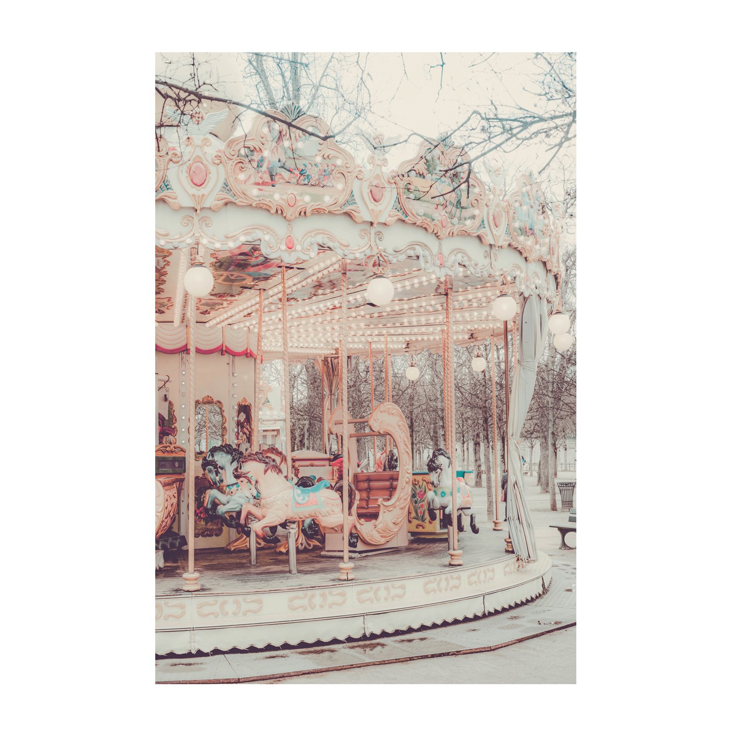 wall-art-print-canvas-poster-framed-Paris Carousel, Style B , By Pictufy-1