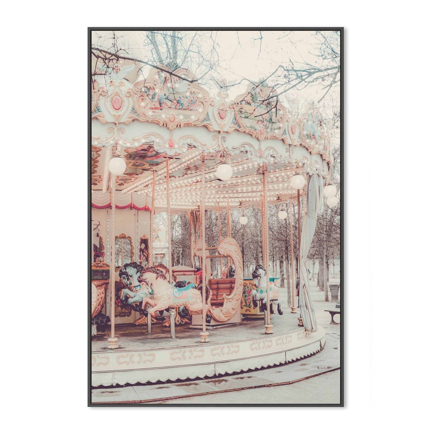 wall-art-print-canvas-poster-framed-Paris Carousel, Style B , By Pictufy-3