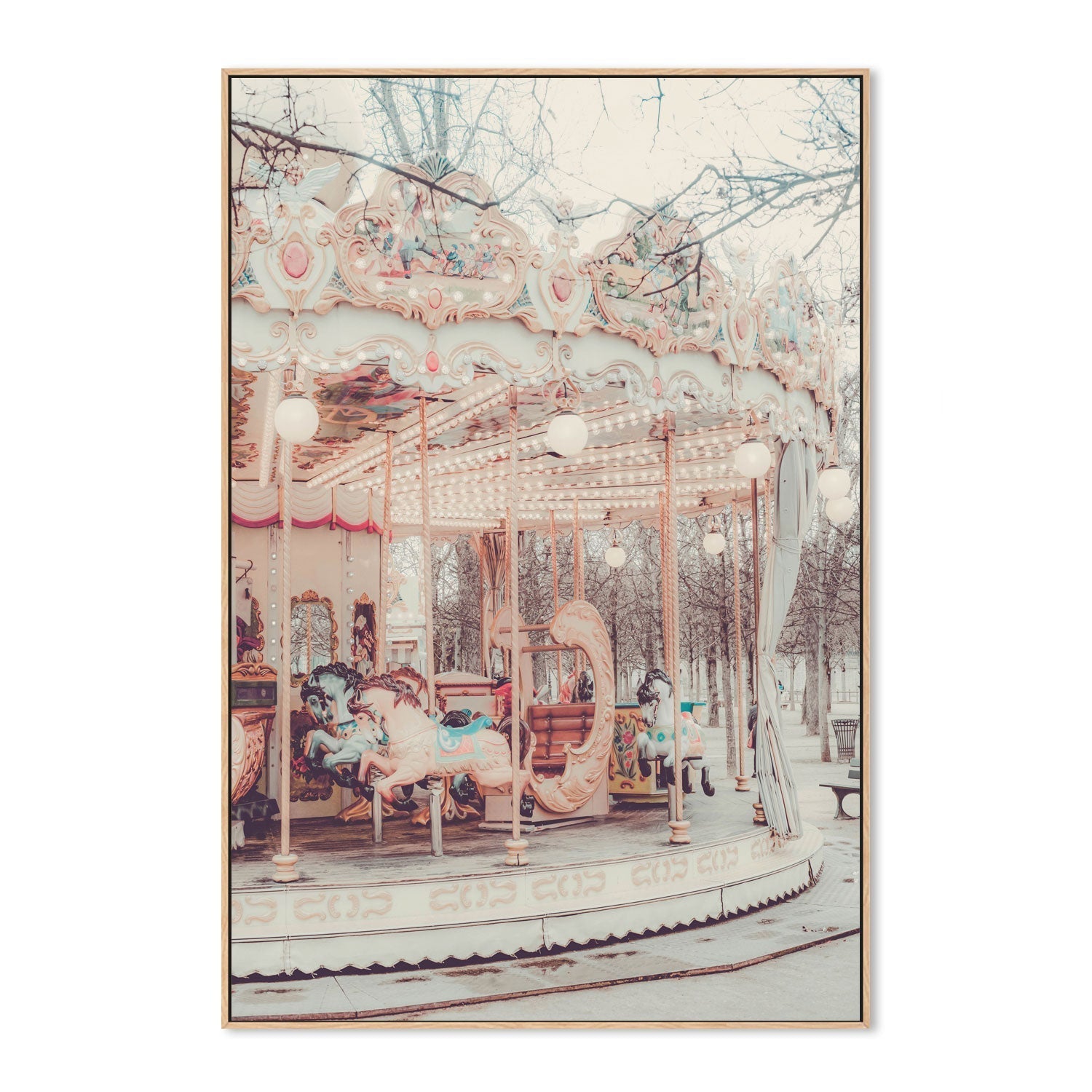 wall-art-print-canvas-poster-framed-Paris Carousel, Style B , By Pictufy-4