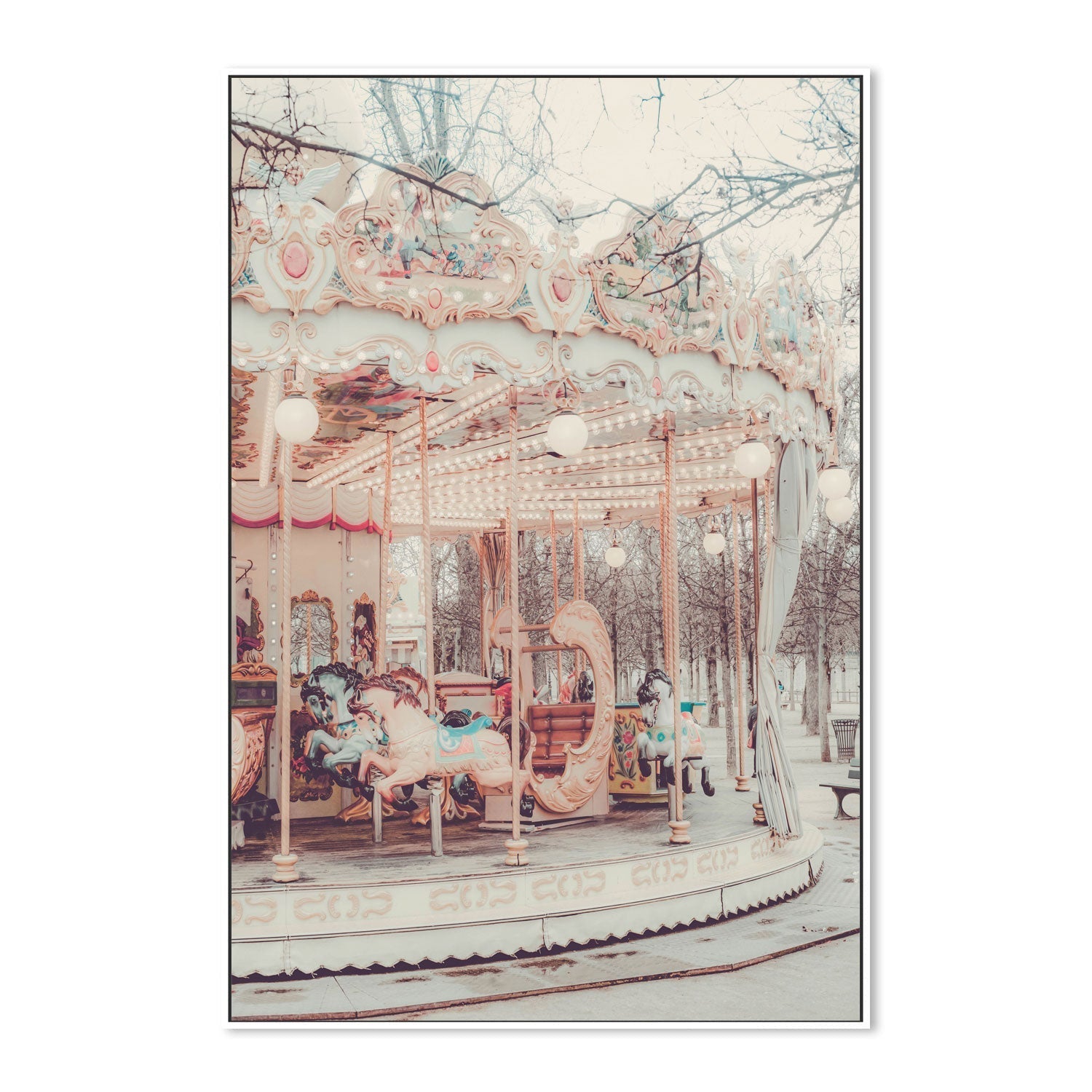 wall-art-print-canvas-poster-framed-Paris Carousel, Style B , By Pictufy-5