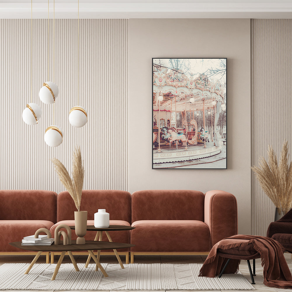 wall-art-print-canvas-poster-framed-Paris Carousel, Style B , By Pictufy-7