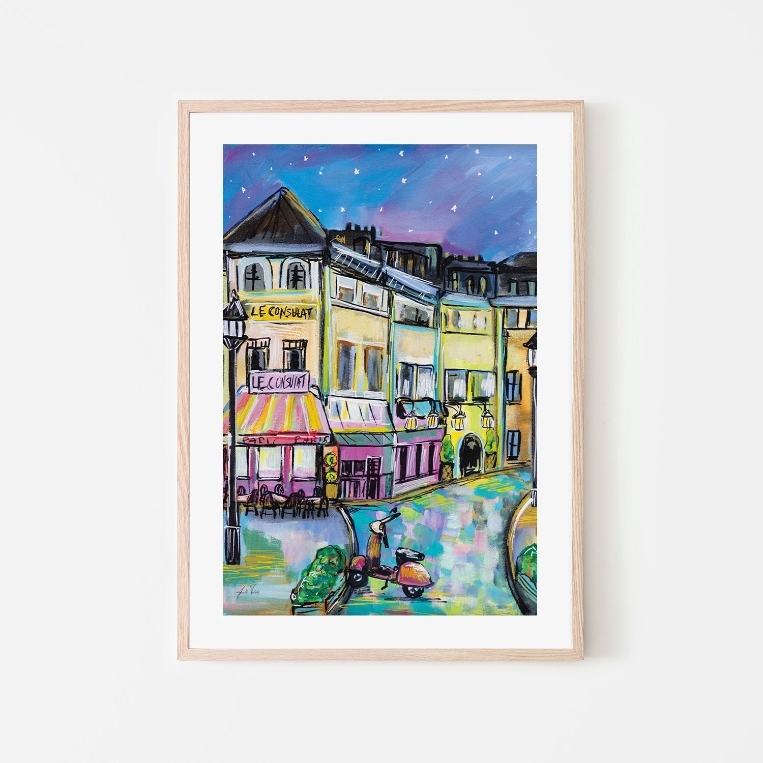 wall-art-print-canvas-poster-framed-Paris Evening, Style A-by-Jeanette Vertentes-Gioia Wall Art
