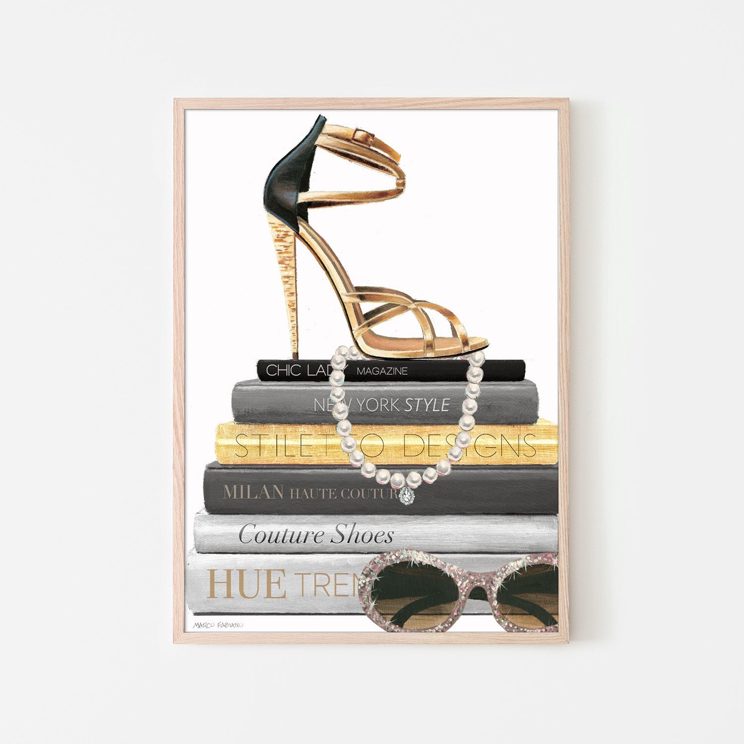 wall-art-print-canvas-poster-framed-Paris Style Gold, Style A-6