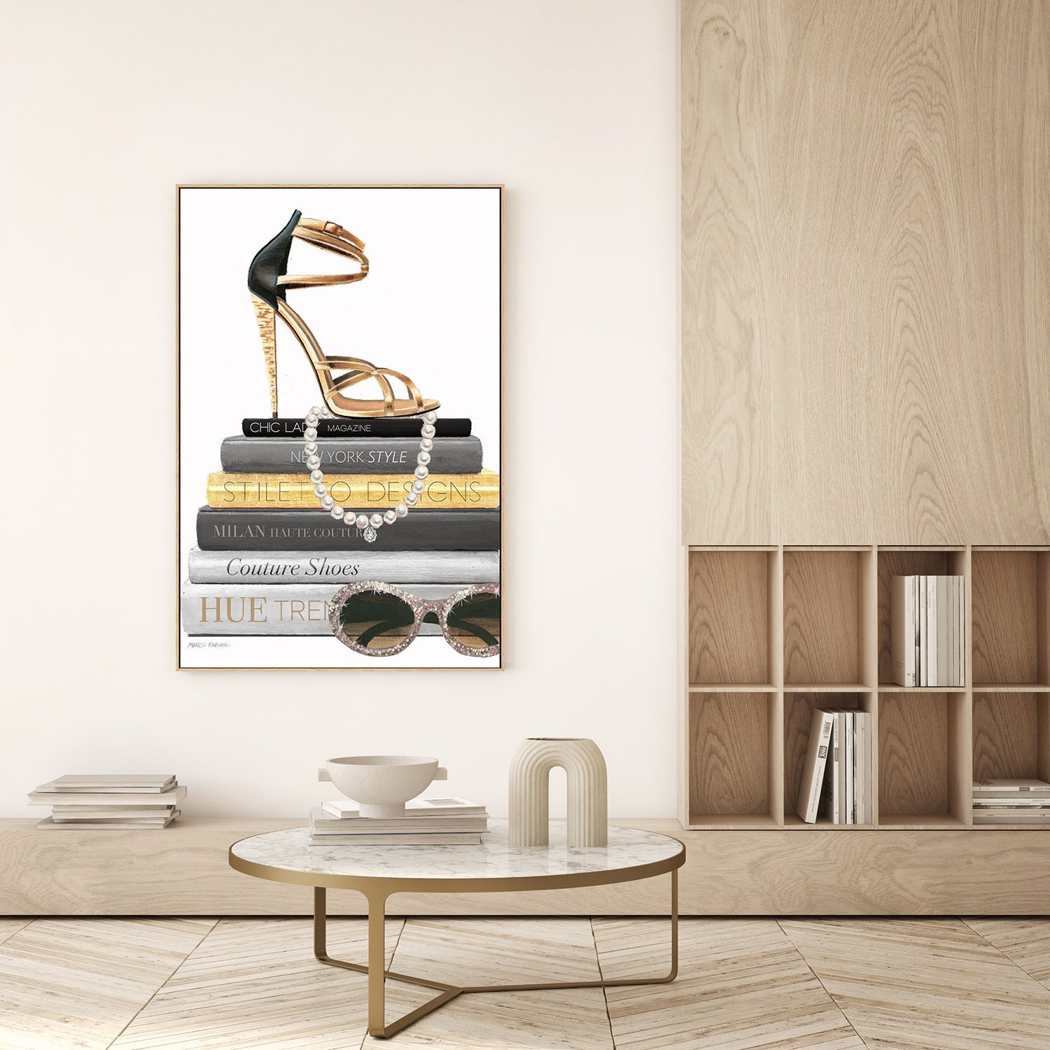 wall-art-print-canvas-poster-framed-Paris Style Gold, Style A-9