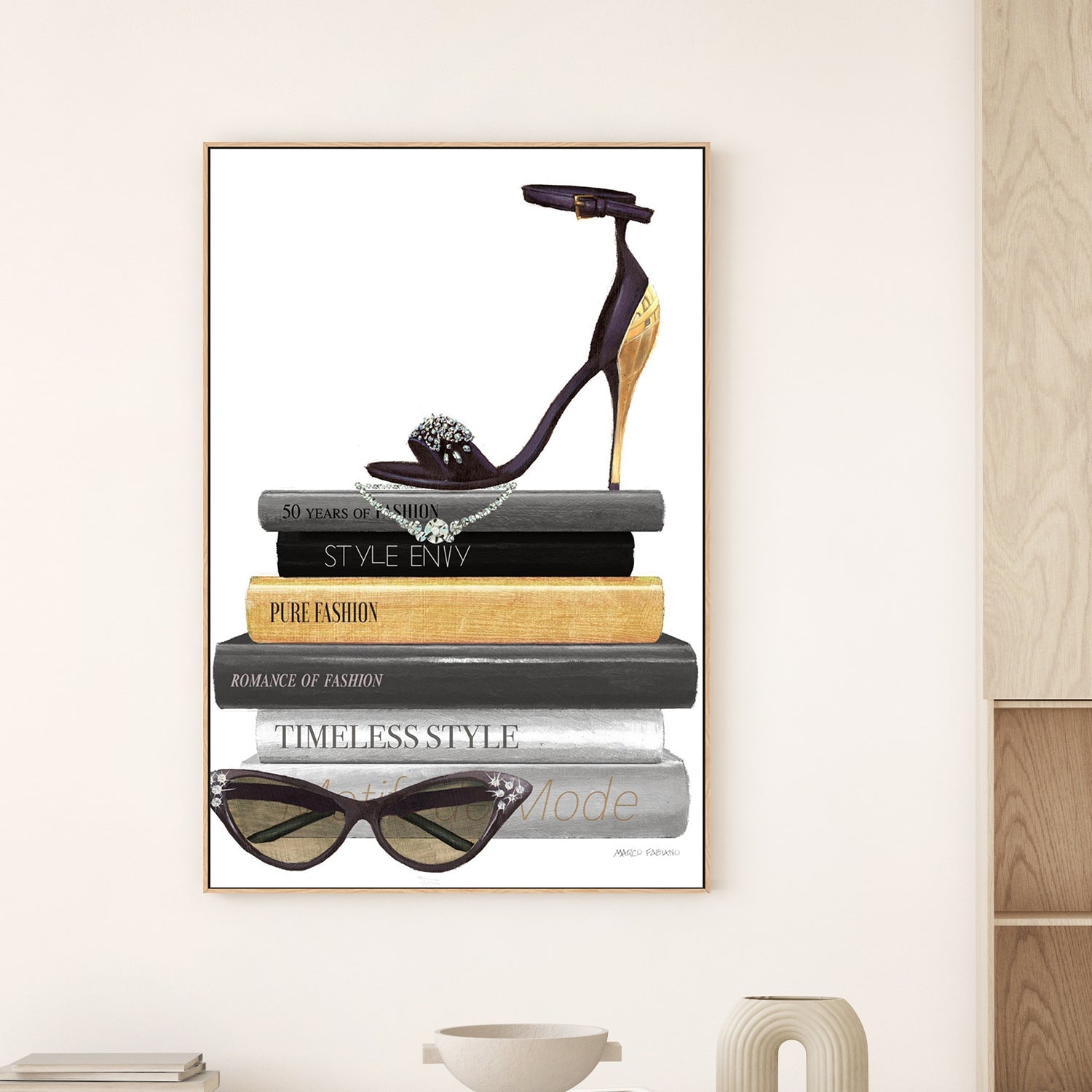 wall-art-print-canvas-poster-framed-Paris Style Gold, Style C-2