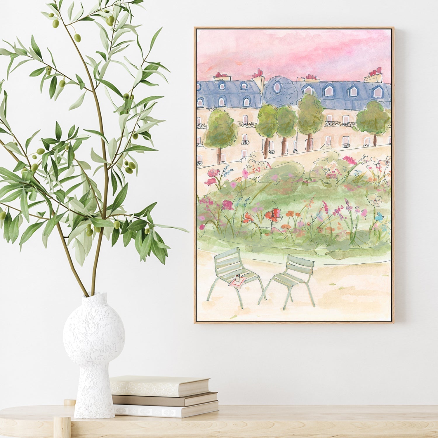 wall-art-print-canvas-poster-framed-Parisian Garden , By Katharina Puritscher-2