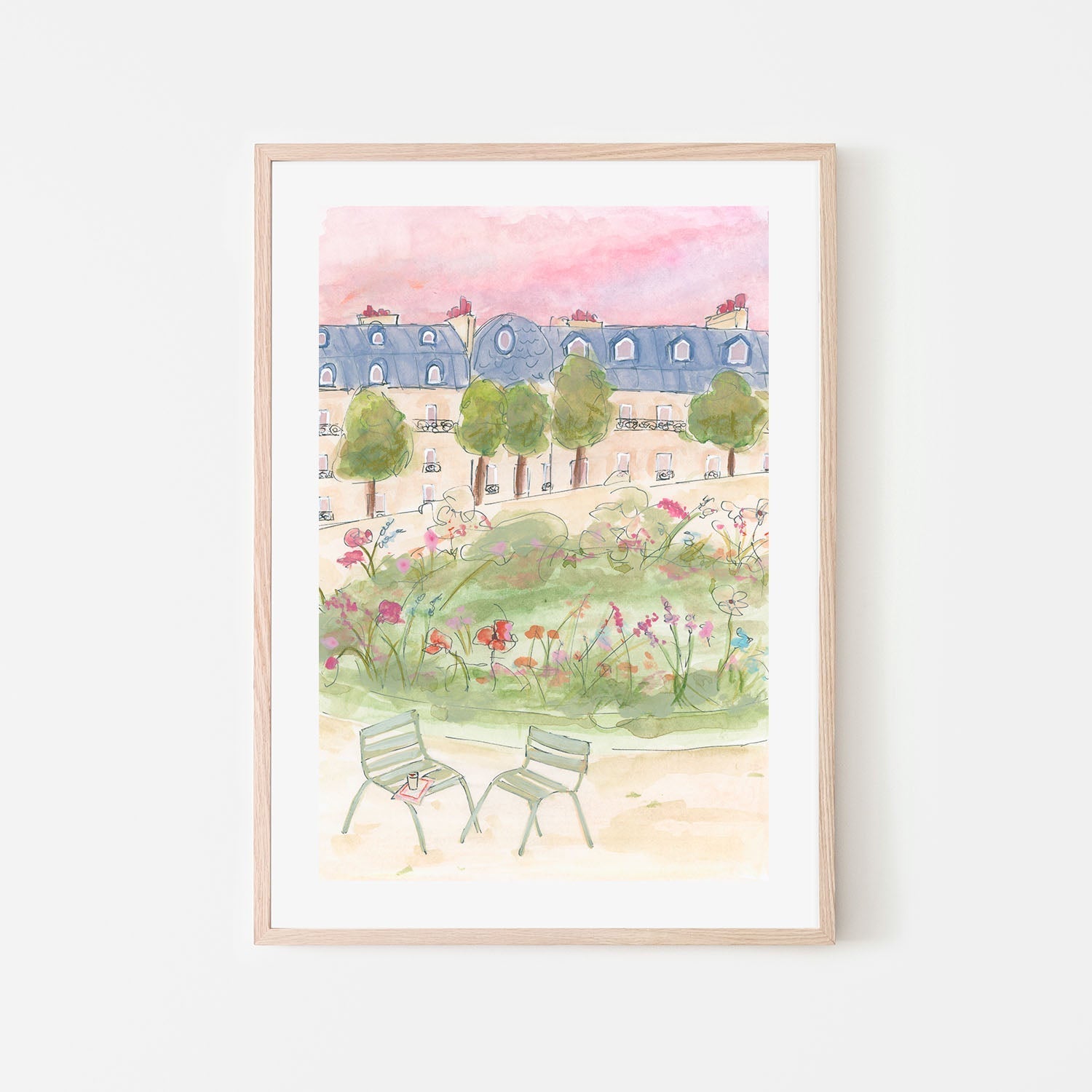 wall-art-print-canvas-poster-framed-Parisian Garden , By Katharina Puritscher-6