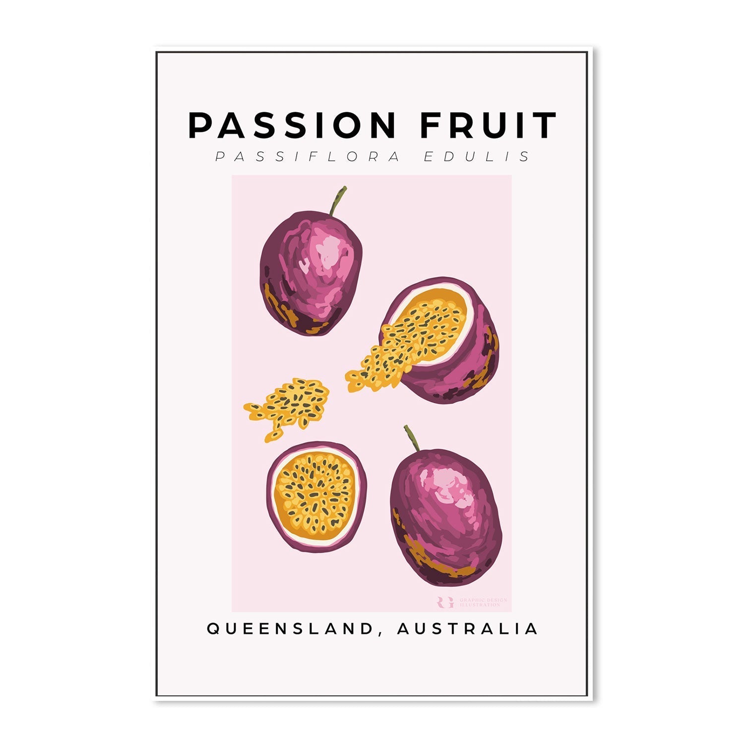 wall-art-print-canvas-poster-framed-Passion Fruit-by-Rosalyn Gray-Gioia Wall Art