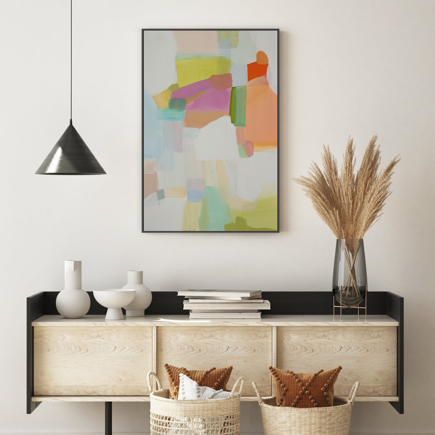 wall-art-print-canvas-poster-framed-Pastel Abstract, Style B , By Jenny Westenhofer Art-7
