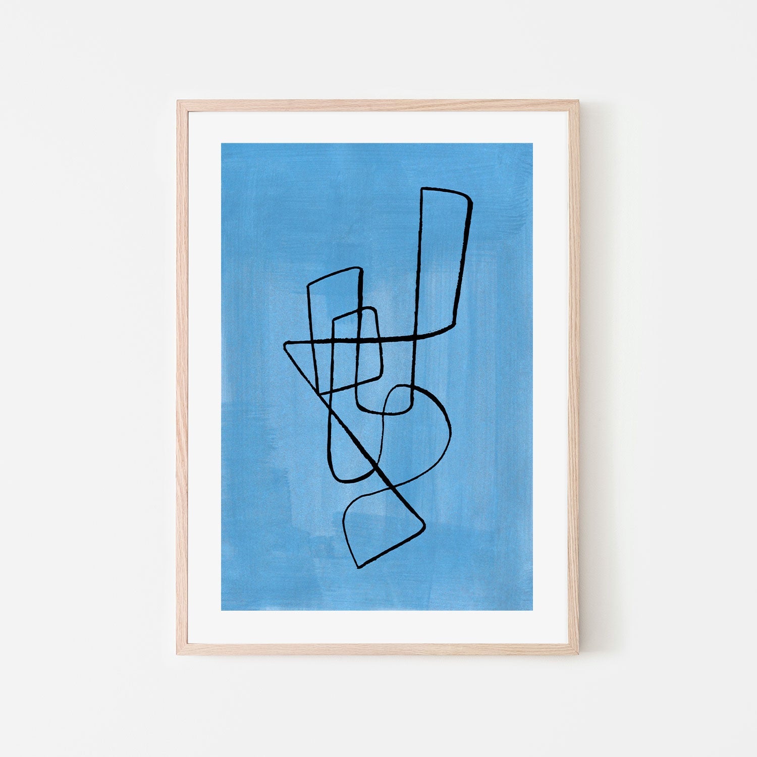 wall-art-print-canvas-poster-framed-Pastel Blue Circuit , By Ejaaz Haniff-GIOIA-WALL-ART