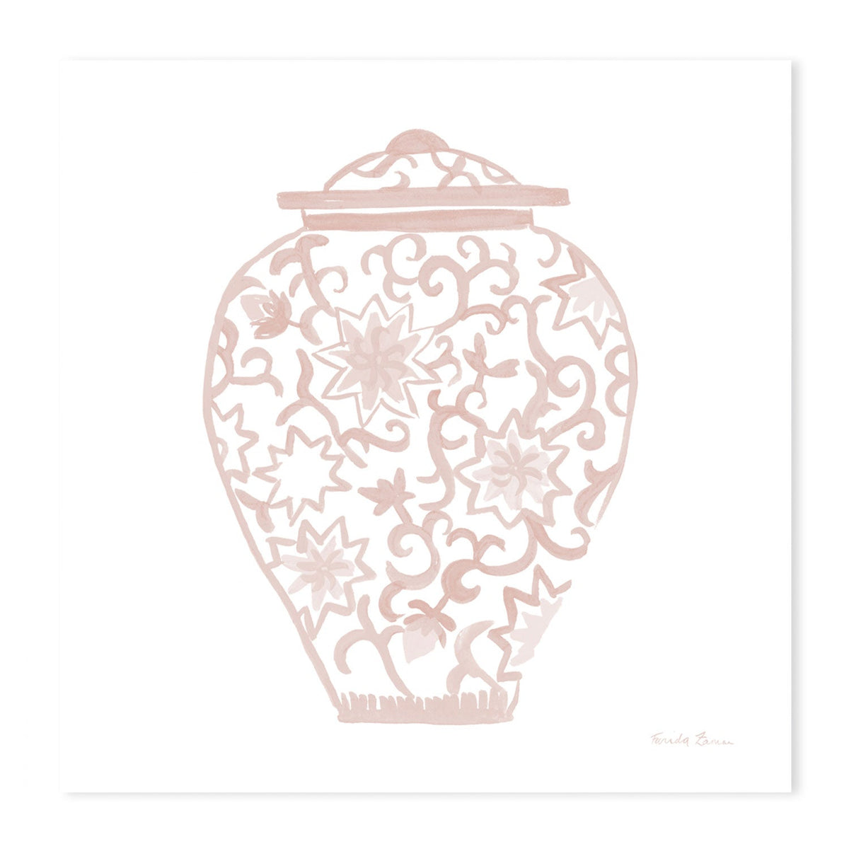 wall-art-print-canvas-poster-framed-Pastel Chinoiserie, Style A , By Farida Zaman-GIOIA-WALL-ART
