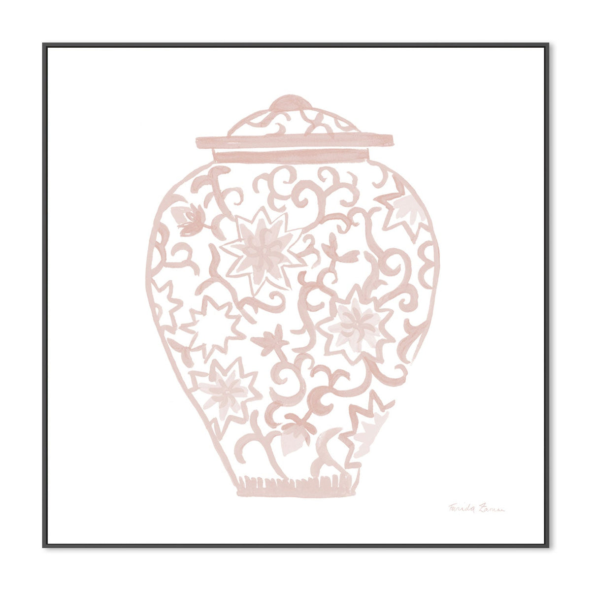 wall-art-print-canvas-poster-framed-Pastel Chinoiserie, Style A , By Farida Zaman-GIOIA-WALL-ART