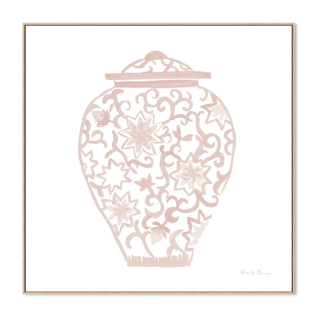 wall-art-print-canvas-poster-framed-Pastel Chinoiserie, Style A , By Farida Zaman-GIOIA-WALL-ART