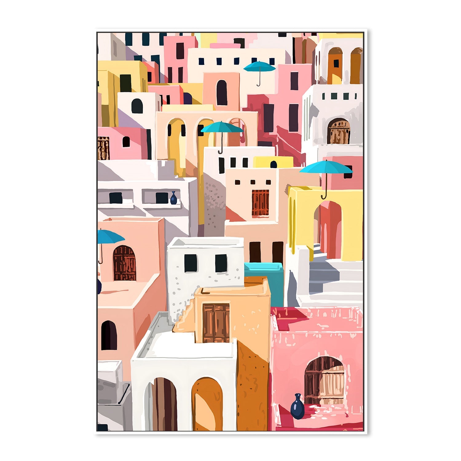 wall-art-print-canvas-poster-framed-Pastel Cityscape-5