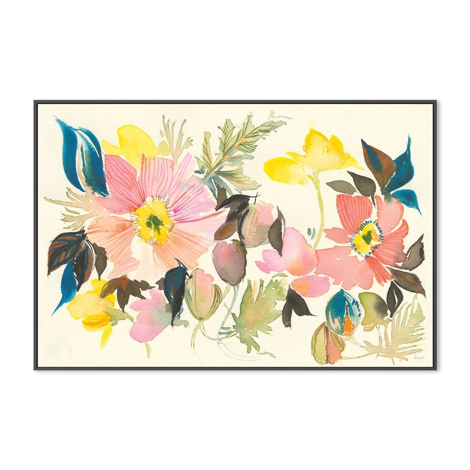 wall-art-print-canvas-poster-framed-Pastel Garden , By Kristy Rice-GIOIA-WALL-ART