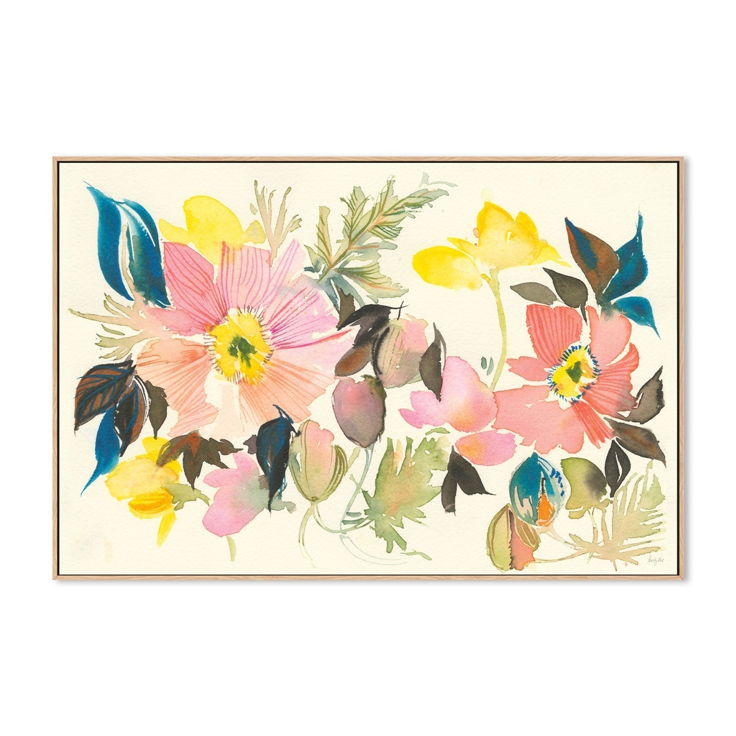 wall-art-print-canvas-poster-framed-Pastel Garden , By Kristy Rice-GIOIA-WALL-ART