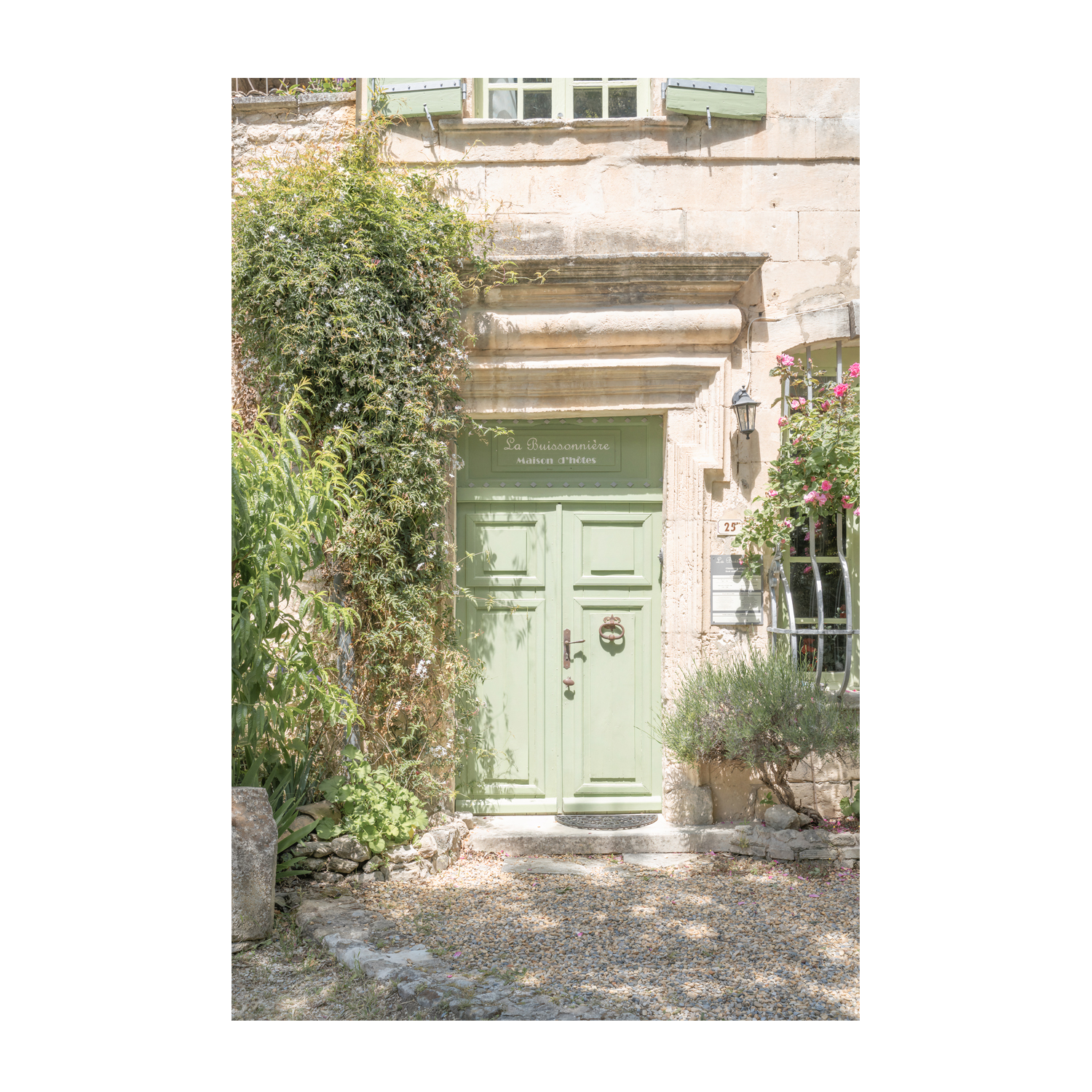 wall-art-print-canvas-poster-framed-Pastel Green Door-1