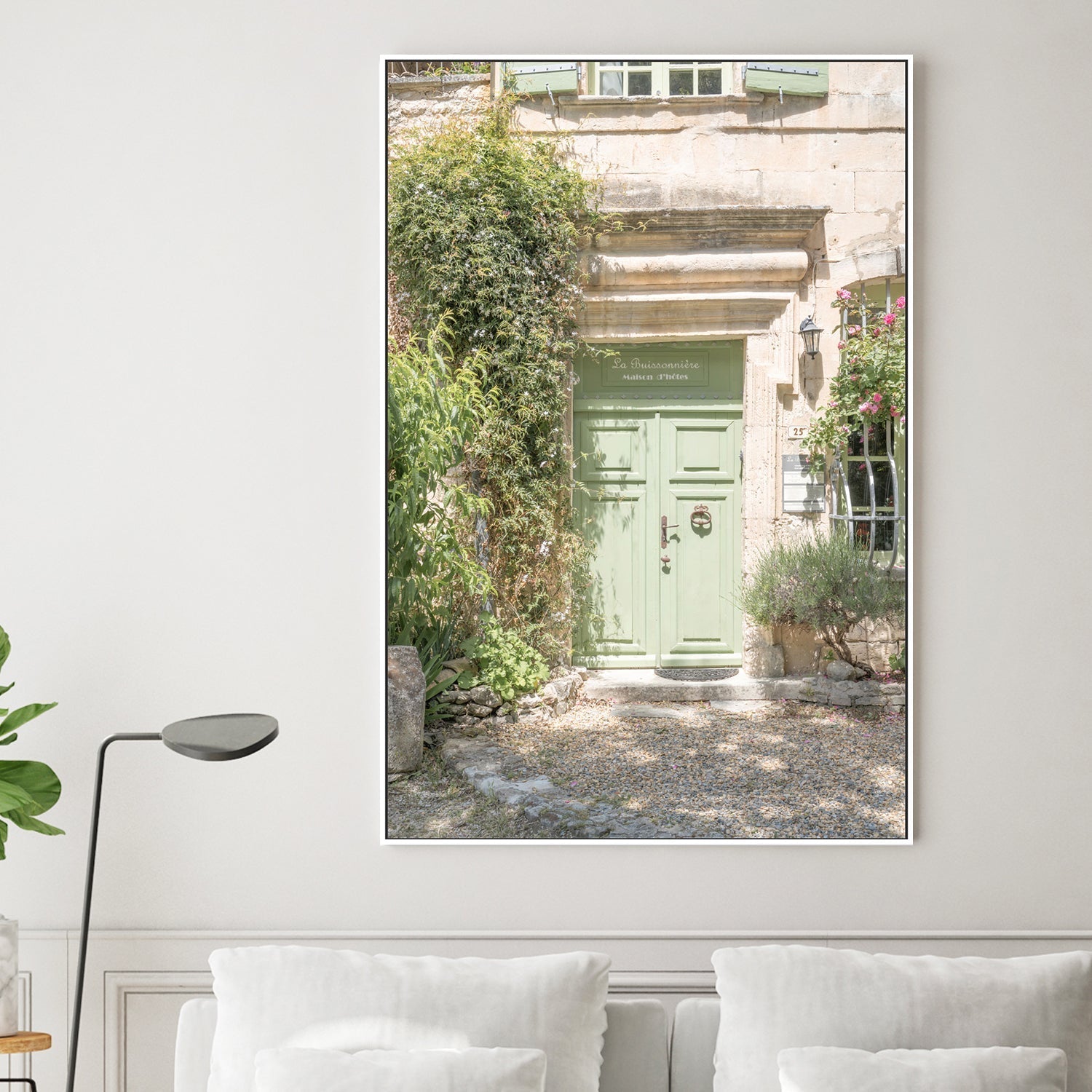 wall-art-print-canvas-poster-framed-Pastel Green Door-2