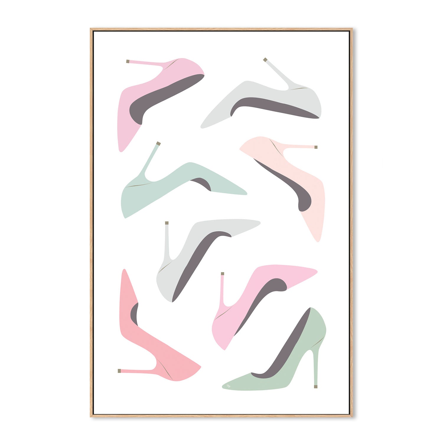 wall-art-print-canvas-poster-framed-Pastel Heels-GIOIA-WALL-ART