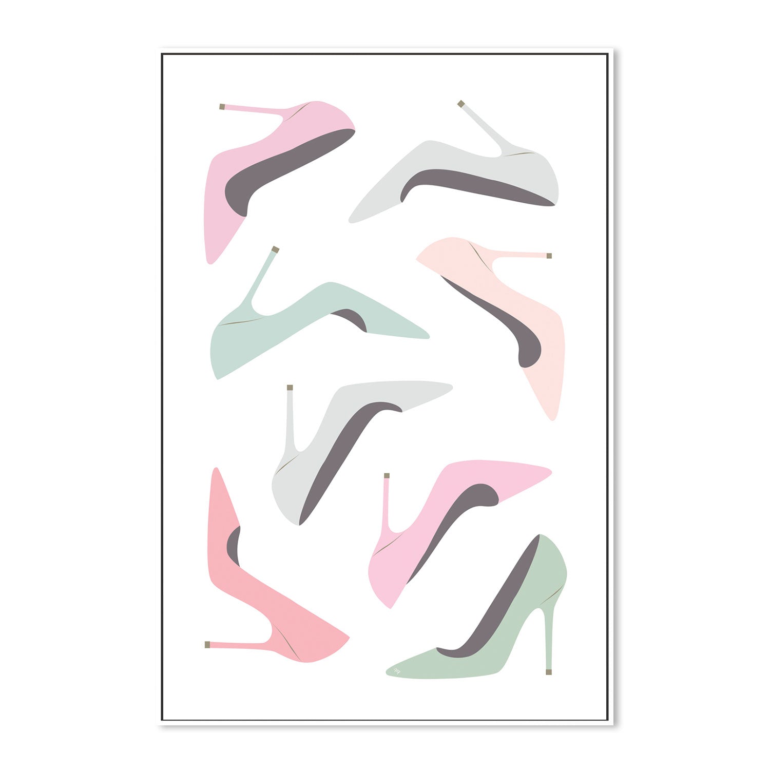 wall-art-print-canvas-poster-framed-Pastel Heels-GIOIA-WALL-ART
