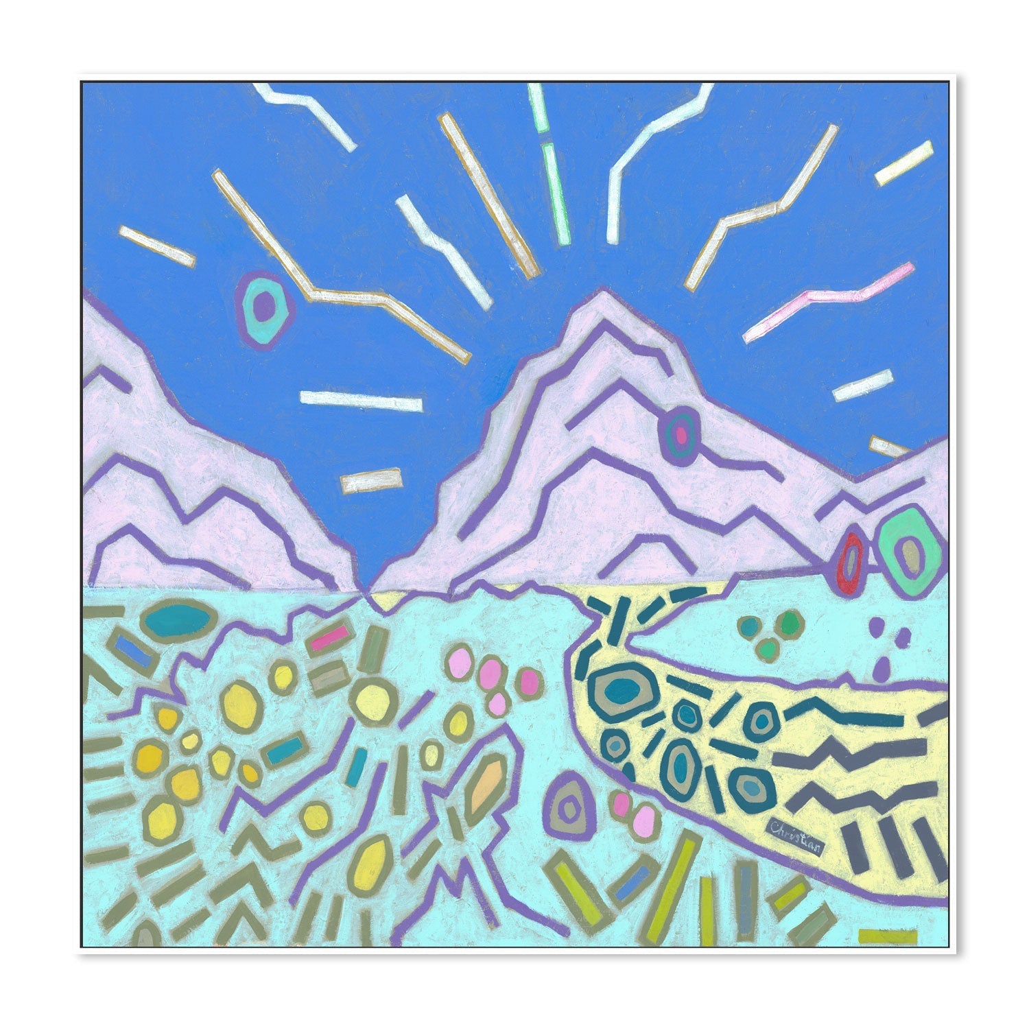 wall-art-print-canvas-poster-framed-Pastel Mountain , By Christian Quirino-5