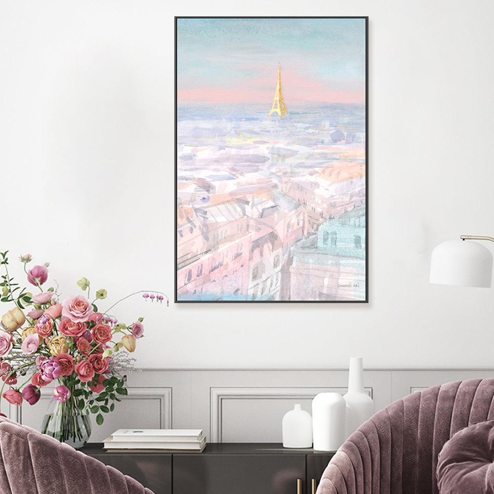 wall-art-print-canvas-poster-framed-Pastel Paris, Style A-by-Danhui Nai-Gioia Wall Art