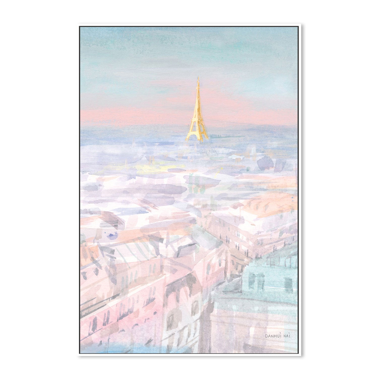 wall-art-print-canvas-poster-framed-Pastel Paris, Style A-by-Danhui Nai-Gioia Wall Art