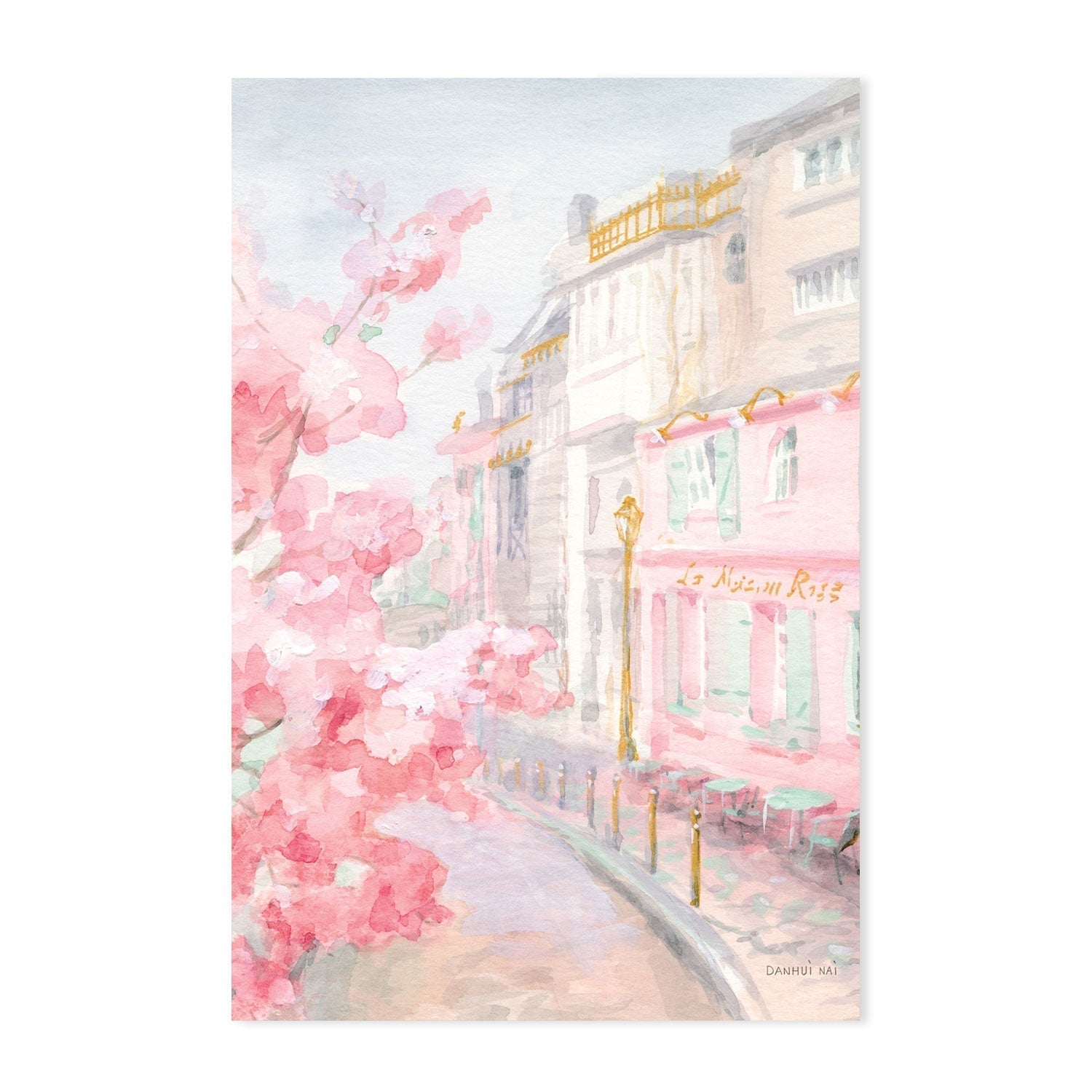 wall-art-print-canvas-poster-framed-Pastel Paris, Style B & E, Set of 2-by-Danhui Nai-Gioia Wall Art