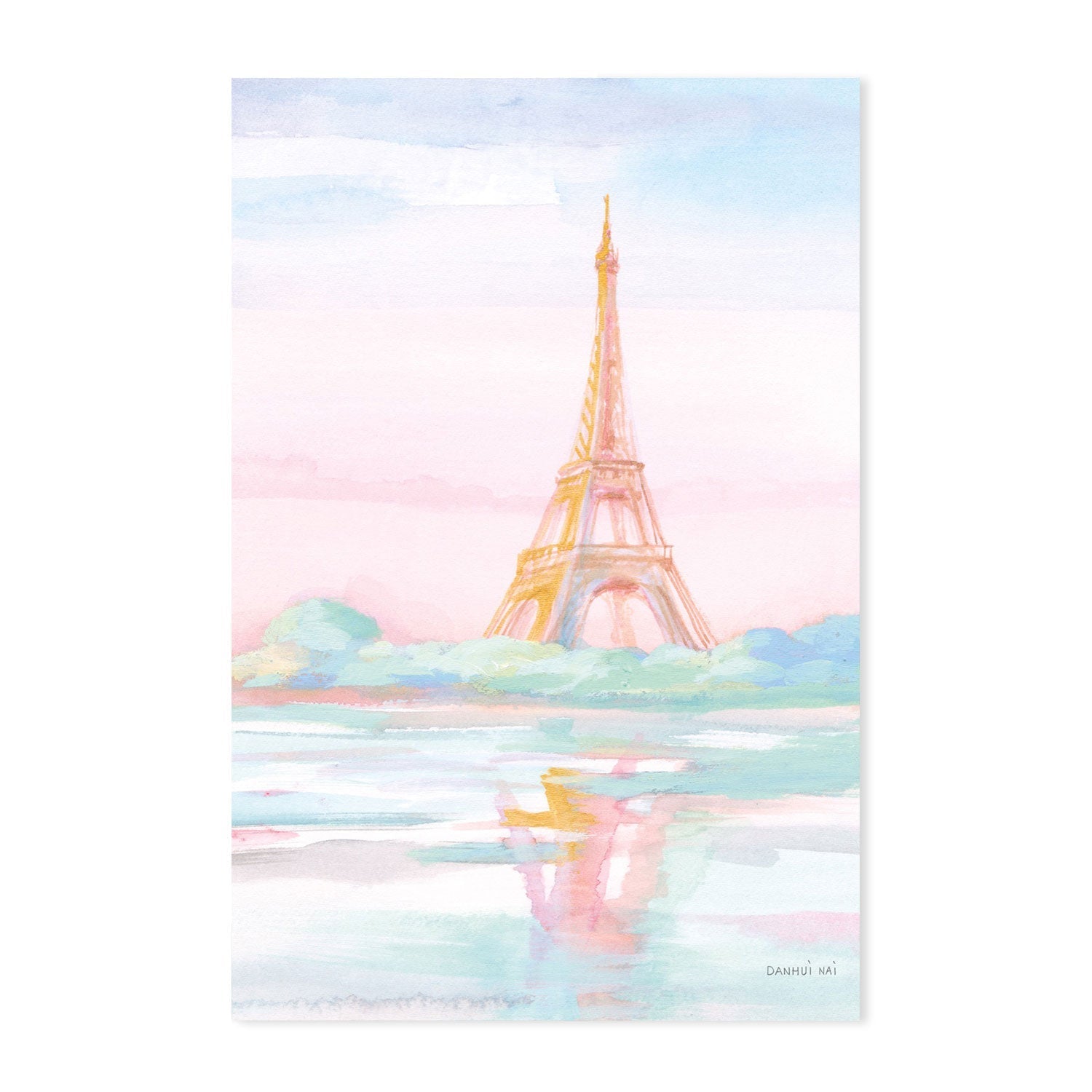 wall-art-print-canvas-poster-framed-Pastel Paris, Style B & E, Set of 2-by-Danhui Nai-Gioia Wall Art