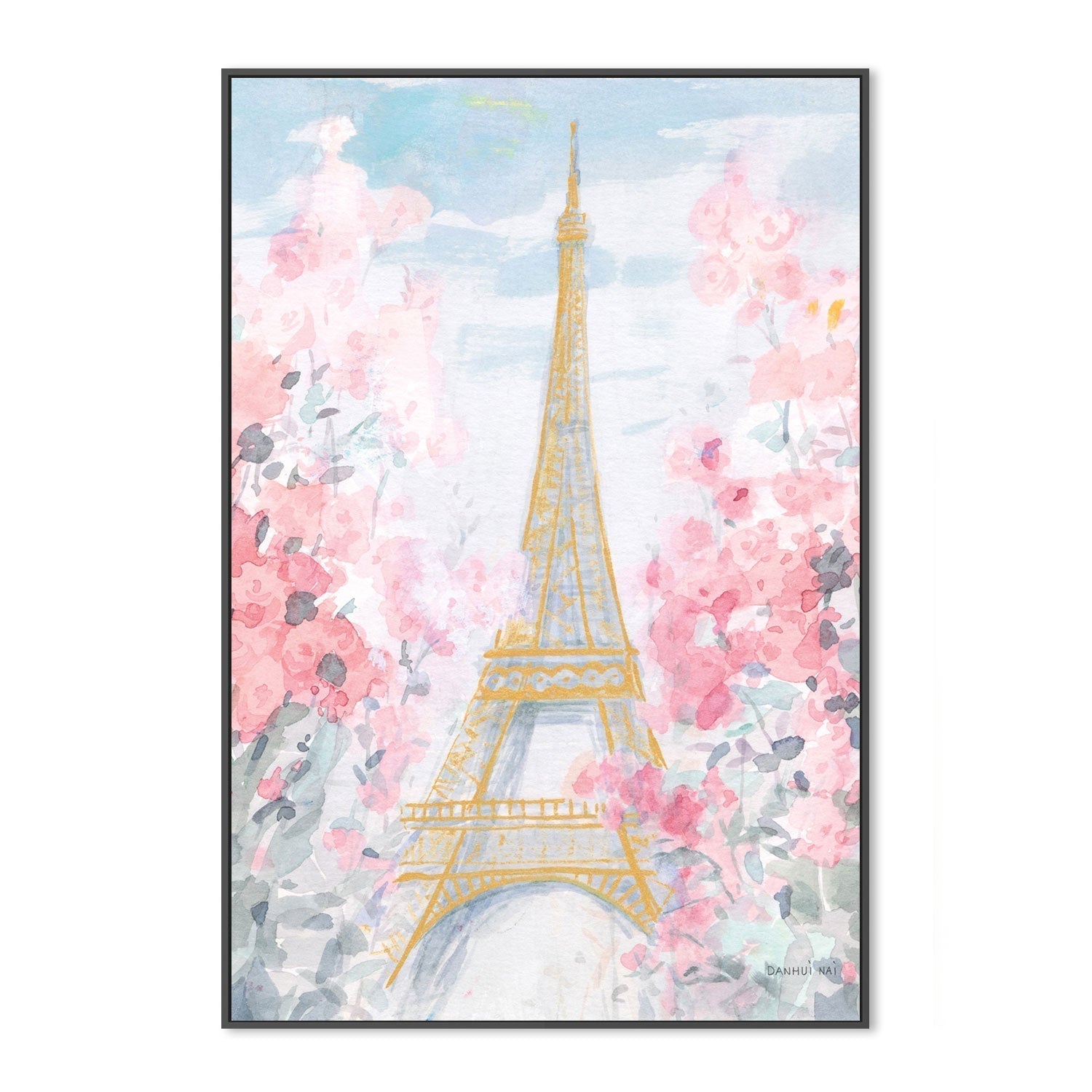 wall-art-print-canvas-poster-framed-Pastel Paris, Style D-by-Danhui Nai-Gioia Wall Art