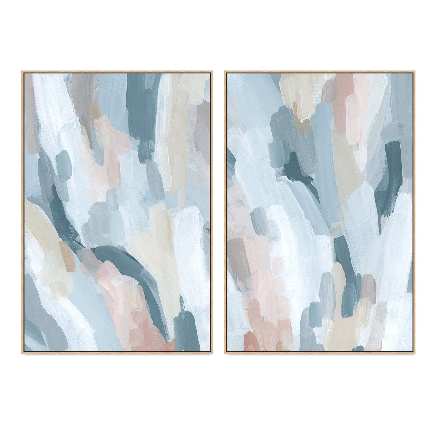 wall-art-print-canvas-poster-framed-Pastel Serenity, Style A & B, Set Of 2 , By Emily Wood-4