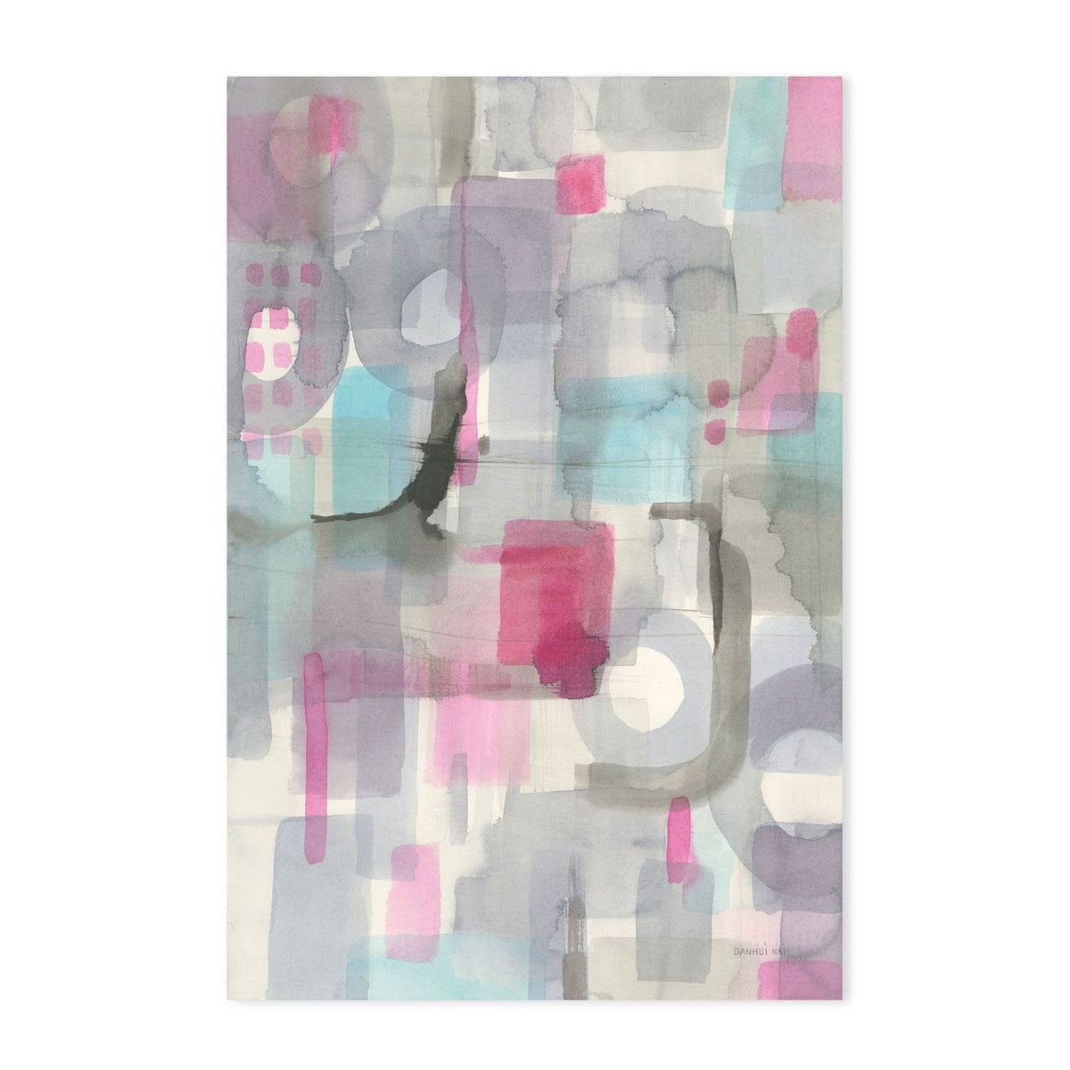 wall-art-print-canvas-poster-framed-Pastel Shapes , By Danhui Nai-GIOIA-WALL-ART