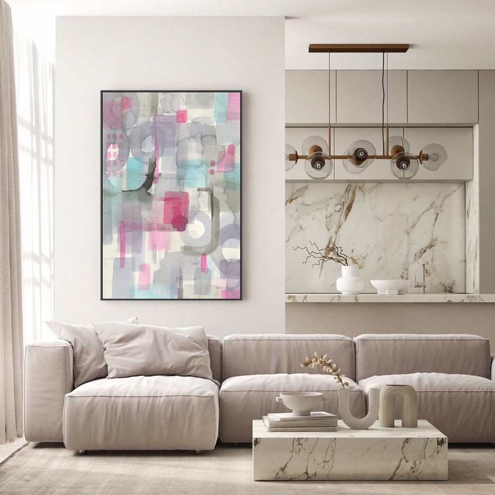 wall-art-print-canvas-poster-framed-Pastel Shapes , By Danhui Nai-GIOIA-WALL-ART