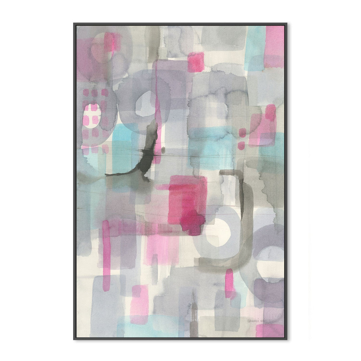 wall-art-print-canvas-poster-framed-Pastel Shapes , By Danhui Nai-GIOIA-WALL-ART